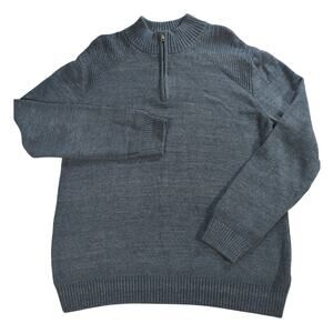 RYE by Hawker Rye 1/4 Zip Cotton Sweater Blue XL Pullover Knit Casual Men’s